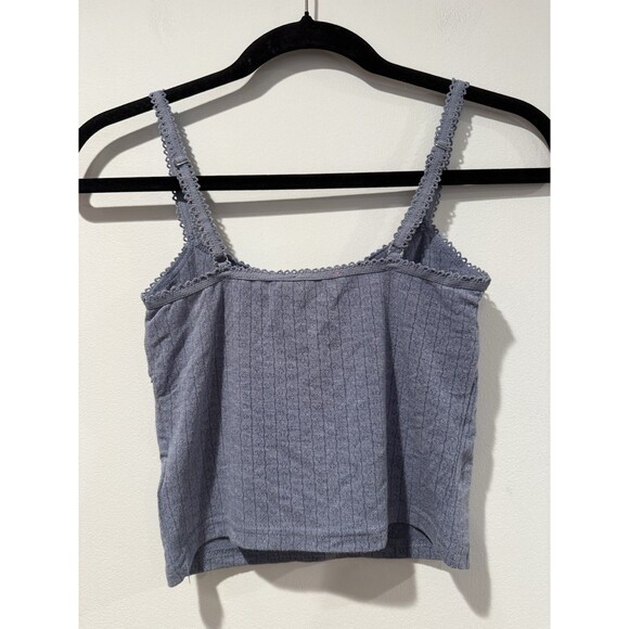 Edikted Crop Tank Top Women XS Cotton Stretch Y2K Babydoll Coquette Romantic - Picture 2 of 6